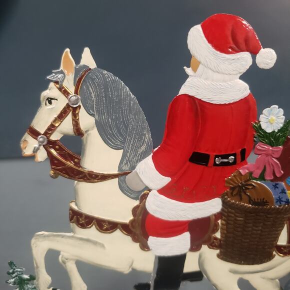 Vintage Christmas 1996 Wilhelm Schweizer German Pewter Santa On A Horse - Picture 6 of 9